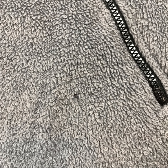 The North Face Men’s Black & Gray Full Zip Mock Neck Sherpa Jacket Zip Pockets L - Picture 12 of 13